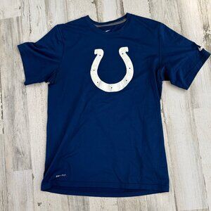 Nike NFL Indianapolis Colts Mens Size Medium Dri-Fit Short Sleeve Tee Blue